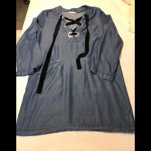 Blue jean tunic dress
